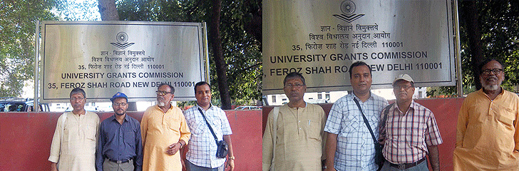 'Deputation given to UGC office New Delhi 2013'